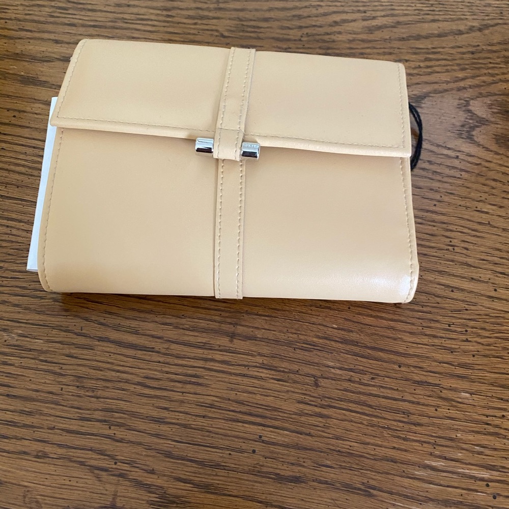 NWOT Furla butter yellow leather wallet
